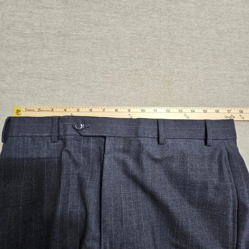 Brooks Brothers Suit Mens 40R 34x31 Charcoal Grey Pinstripe 346 Stretch Wool